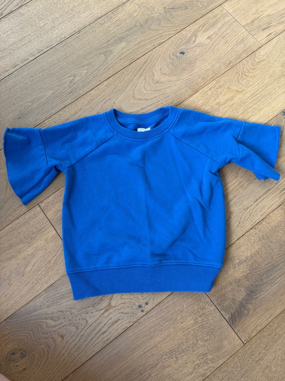 EUC Kids Blue Short-Sleeve Sweatshirt Top